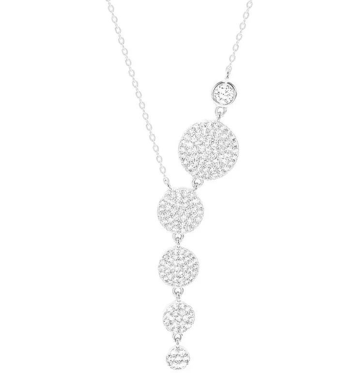 Necklaces Sophiareneboutique Sterling Silver Multi Pave Circle Necklace