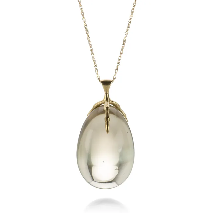 Smoky Quartz Egg and Claw Necklace Annette Ferdinandsen Necklaces