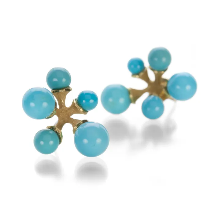 Turquoise Micro Jacks Earrings John Iversen Earrings