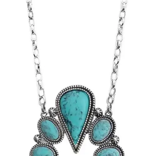 Western Concho Turquoise Pendant Necklace Sophiareneboutiquecom Necklaces