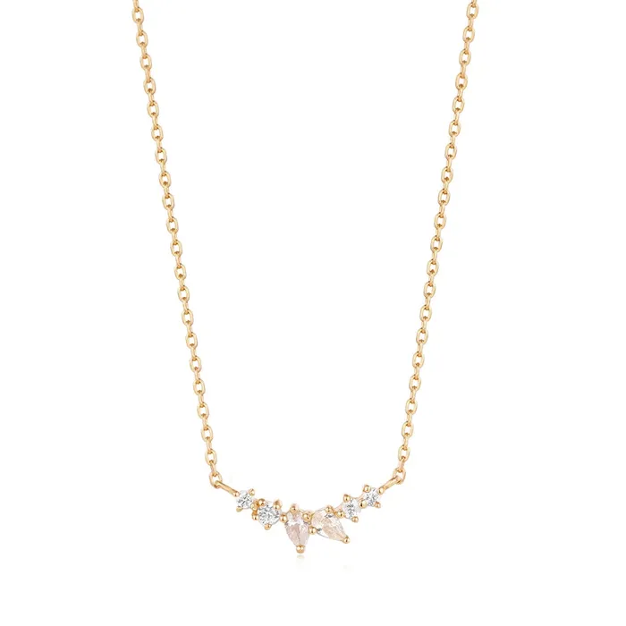 Aurelie Gi Necklaces ADORA Pear and Round White Sapphire Necklace
