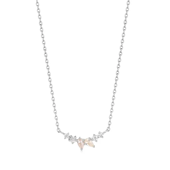 Aurelie Gi Necklaces ADORA Pear and Round White Sapphire Necklace