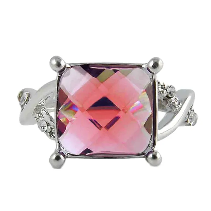Big Square Crystal Stone Zircon Ring for Women sparklingselections Rings