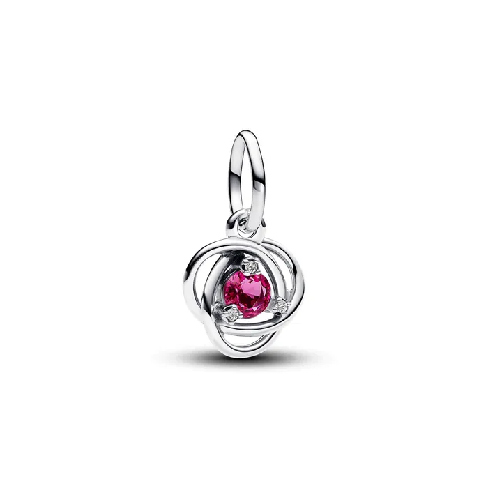 Charm Necklaces Pandora October Pink Eternity Circle Dangle Charm
