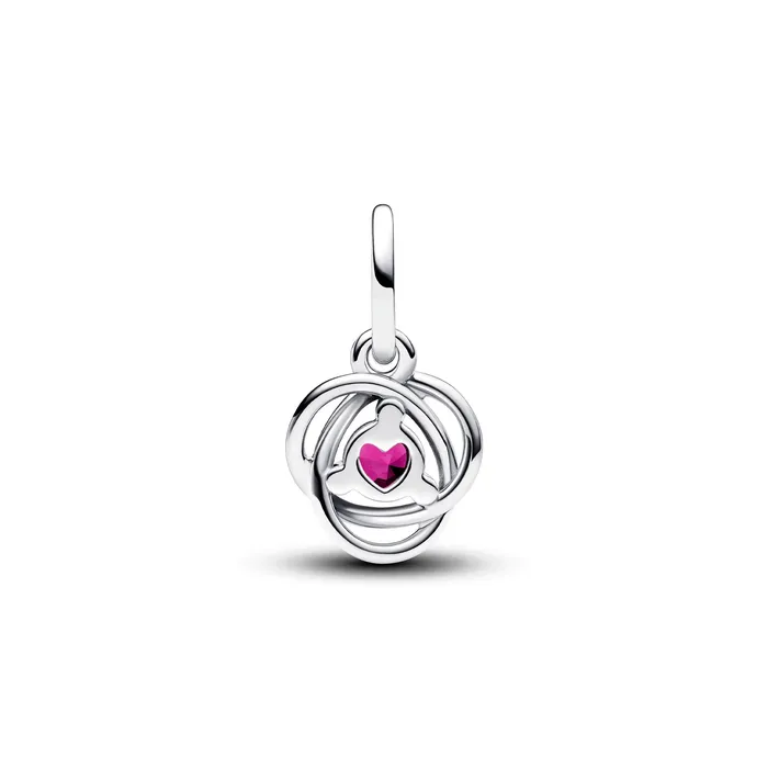 Charm Necklaces Pandora October Pink Eternity Circle Dangle Charm