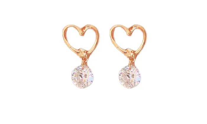 Earrings Cute Heart Shaped Earring Rhinestones Zircon Woman Earring sparklingselections Earrings Cute Heart Shaped Earring Rhinestones Zircon Woman Earring sparklingselections