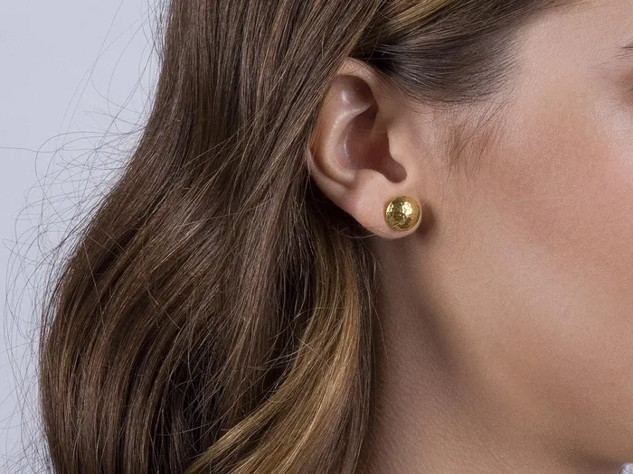 Earrings GURHAN Spell Gold Stud Earrings 10mm Lentil Shape GG GOLD CLS