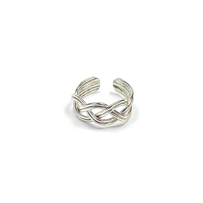 Earrings Hoops By Hand Braid Ear Cuff Mini Sterling Silver Earrings Hoops By Hand Braid Ear Cuff Mini Sterling Silver