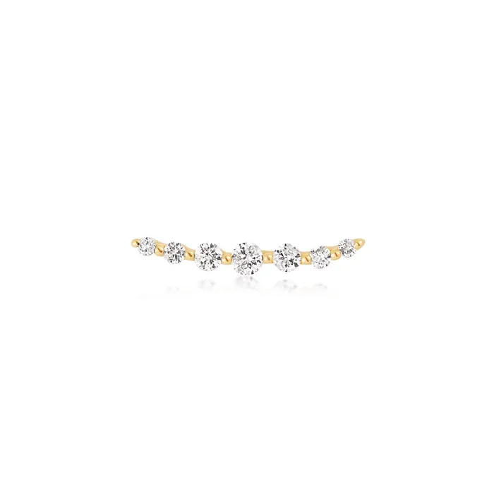 Earrings MONICA Diamond Bar Threadless Flatback Earring Aurelie Gi