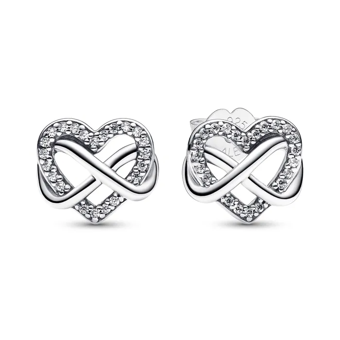 Earrings Pandora Sparkling Infinity Heart Stud Earrings