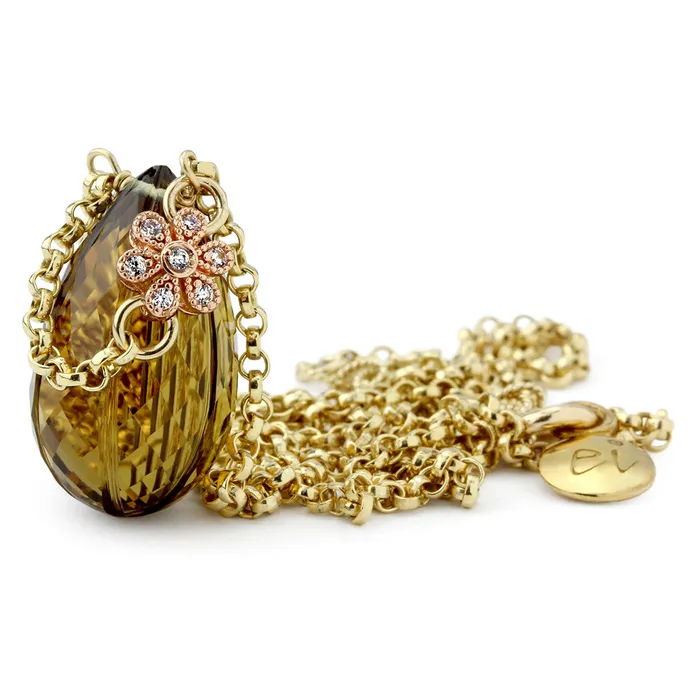 Elisa Ilana Faceted Quartz Teardrop Necklace235518 Necklaces Elisa Ilana Faceted Quartz Teardrop Necklace235518 Necklaces