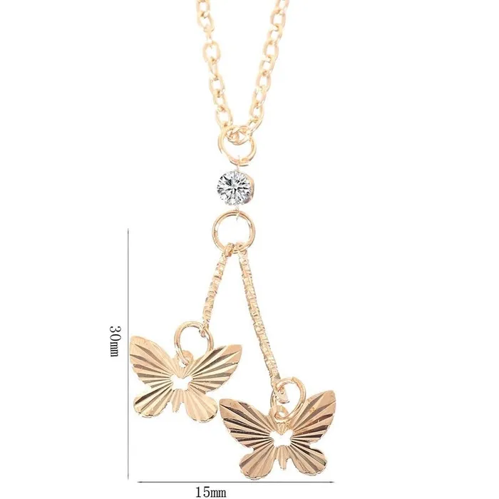 Fashion Butterfly Design Crystal Bridal Pendant Necklace Earrings Jewelry Set For Women sparklingselections Necklaces Fashion Butterfly Design Crystal Bridal Pendant Necklace Earrings Jewelry Set For Women sparklingselections Necklaces