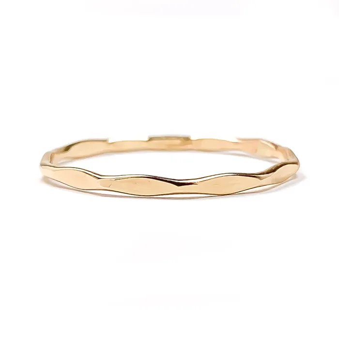 Gold Filled Stacking Ring Facet Hoops By Hand Rings