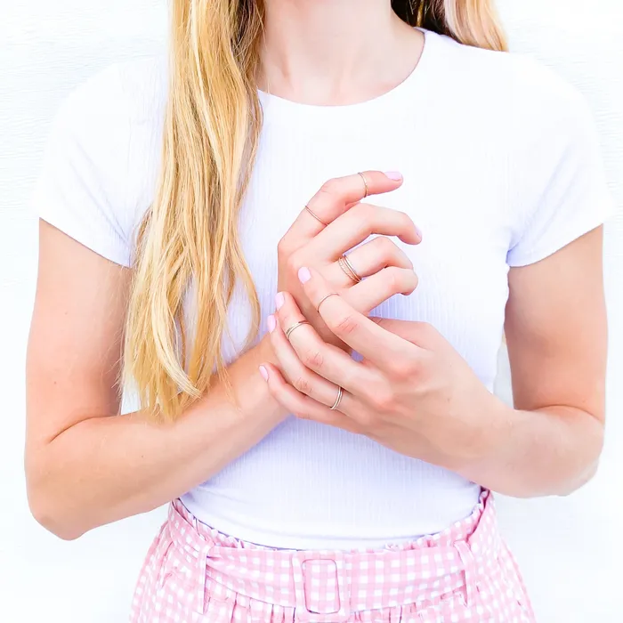 Gold Filled Stacking Ring Facet Hoops By Hand Rings