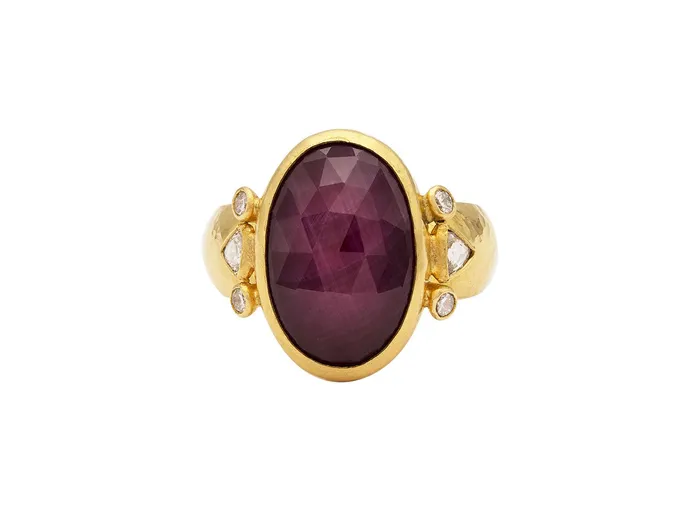 GURHAN Elements Gold Ruby Cocktail Ring 16x13mm Oval GG GOLD OOAK Rings