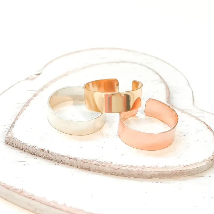 Hoops By Hand Rings Wide Toe Ring 14K Rose Gold Filled