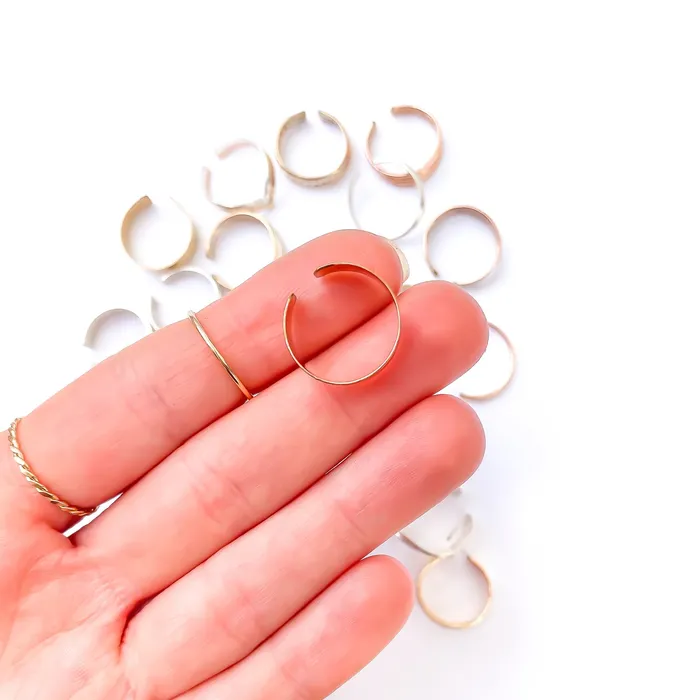 Hoops By Hand Rings Wide Toe Ring 14K Rose Gold Filled