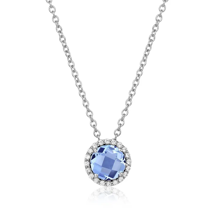 Lafonn Necklaces Aquamarine March Birthstone Necklace