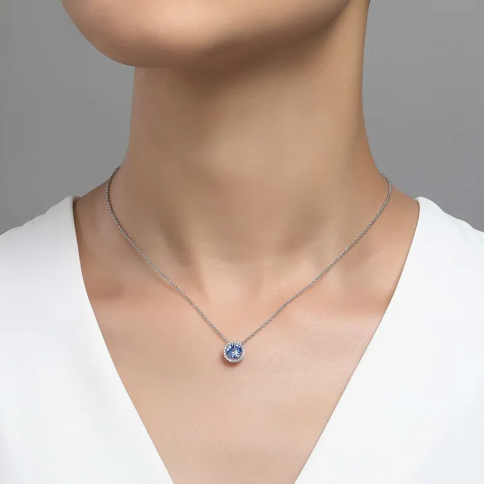 Lafonn Necklaces Aquamarine March Birthstone Necklace