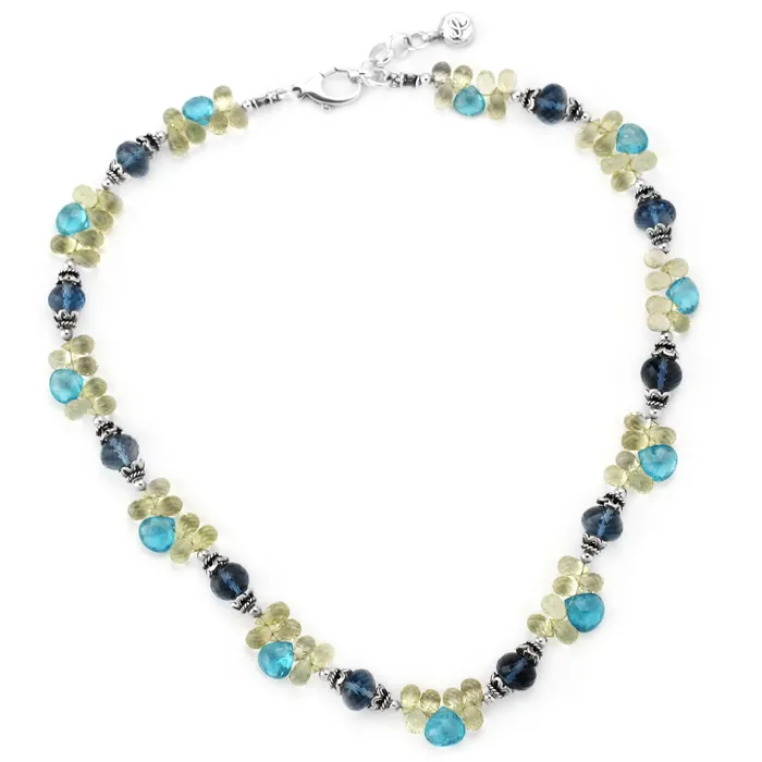 London Blue Topaz Necklace Elisa Ilana Necklaces London Blue Topaz Necklace Elisa Ilana Necklaces