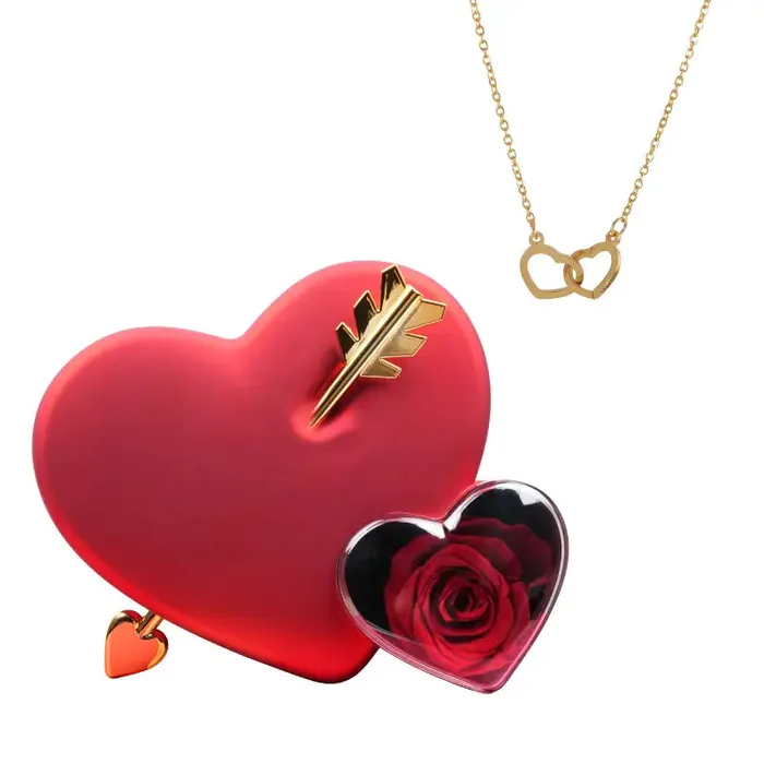 Necklaces Ashley Jewels Rose Keepsake Box With Engraved Necklace