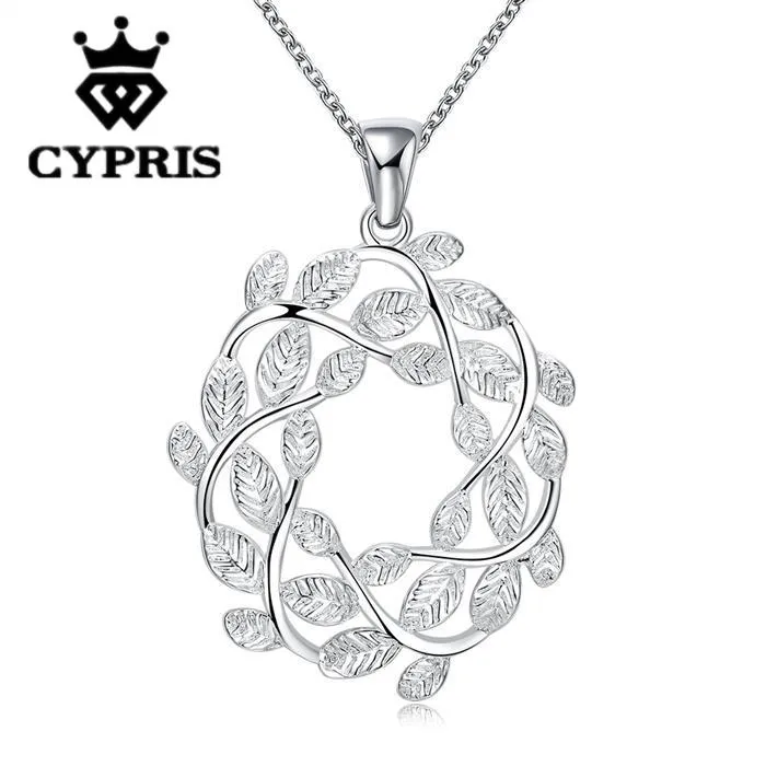 Necklaces sparklingselections Silver Leaf Pendant Necklaces For Women