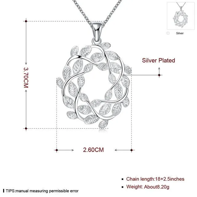 Necklaces sparklingselections Silver Leaf Pendant Necklaces For Women Necklaces sparklingselections Silver Leaf Pendant Necklaces For Women