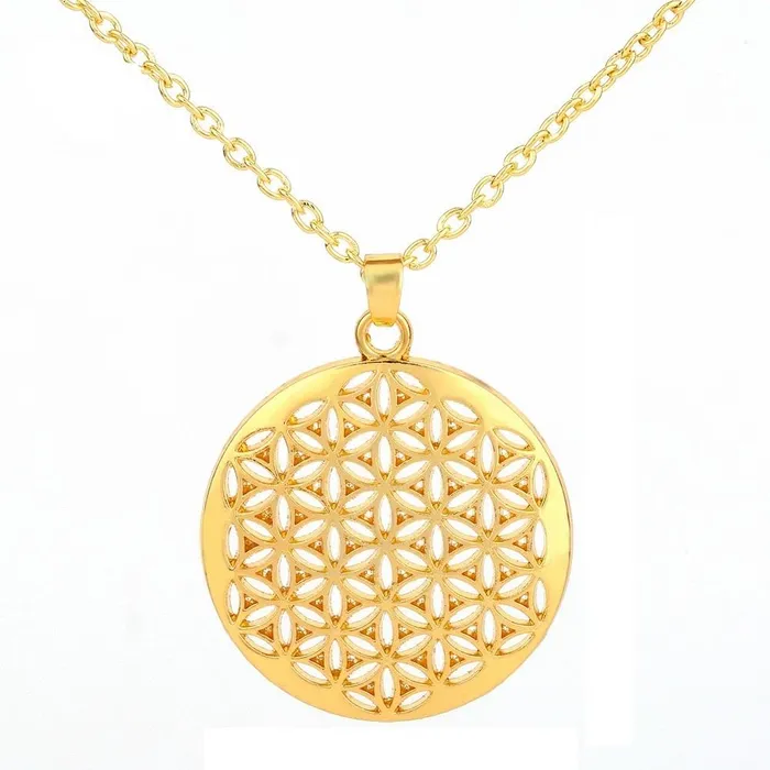 Necklaces sparklingselections Womens New Flower of Life Mandala Sacred Pendant Necklace Jewelry Necklaces sparklingselections Womens New Flower of Life Mandala Sacred Pendant Necklace Jewelry