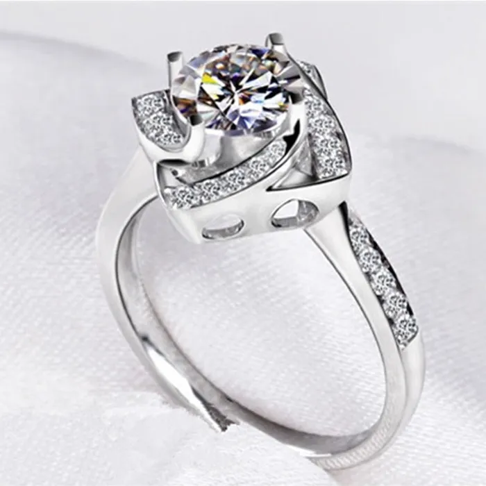 New Fashion Square Shape Flower Rose Design Wedding Ring sparklingselections Rings New Fashion Square Shape Flower Rose Design Wedding Ring sparklingselections Rings