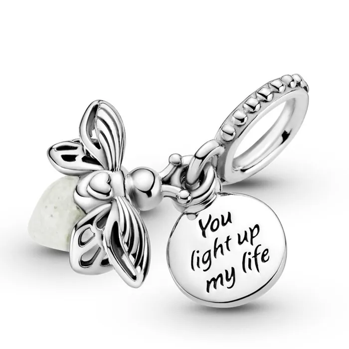 Pandora Charm Necklaces Pandora Glowinthedark Firefly Lightning Bug Dangle Charm