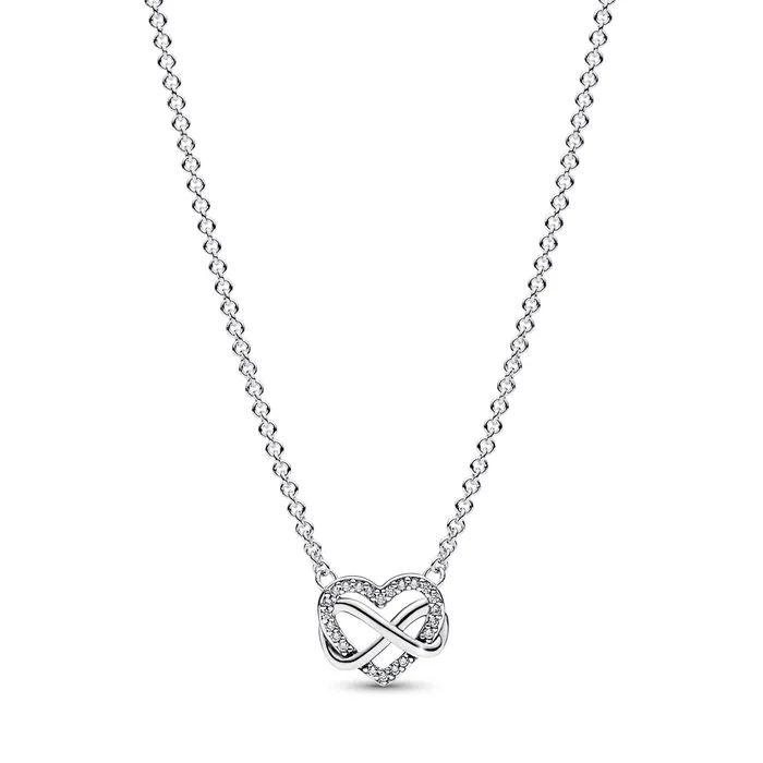 Pandora Necklaces Sparkling Infinity Heart Collier Necklace