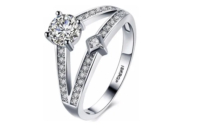 Rings Silver Color Wedding Fashion Ring for Women sparklingselections