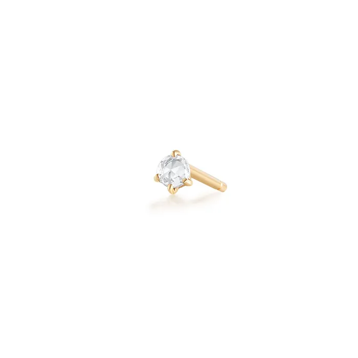 ROSALYN Rose Cut White Sapphire Solitaire Stud Earring Aurelie Gi Earrings