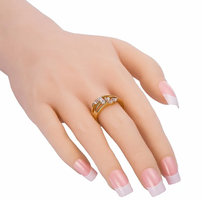 sparklingselections Cherry Shape AAA Zircon Gold Color Ring 7 Rings sparklingselections Cherry Shape AAA Zircon Gold Color Ring 7 Rings