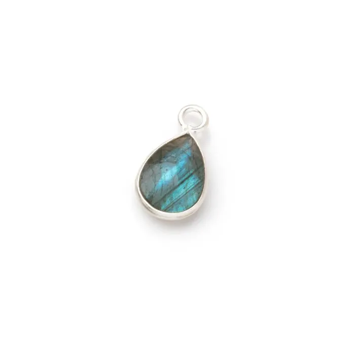 Beadsofcambaycom Necklaces 9x12mm Silver Bezel Blue Flash Labradorite Faceted Pear Pendant 1 Focal Beadsofcambaycom Necklaces 9x12mm Silver Bezel Blue Flash Labradorite Faceted Pear Pendant 1 Focal