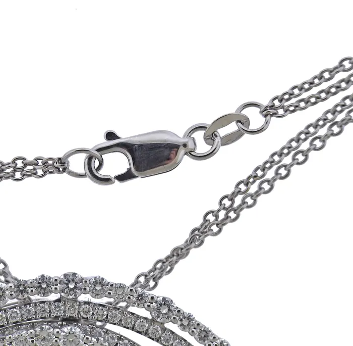 Bucherer Necklaces Bucherer Gold 425ctw Diamond Pendant Necklace