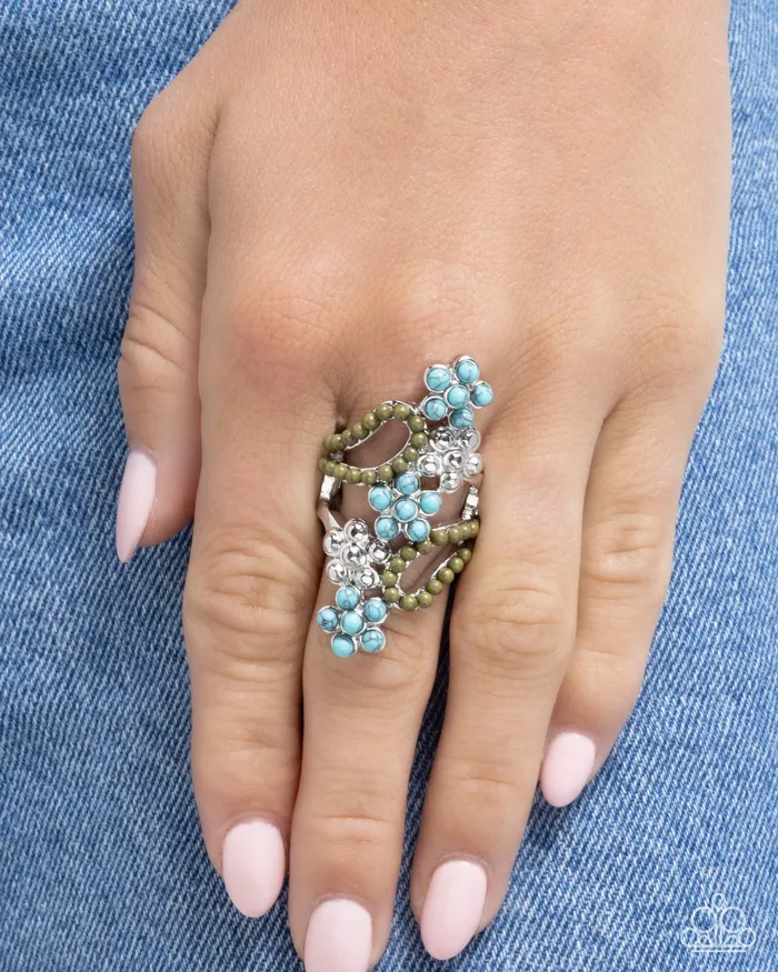 Chic Combination Blue Ring Jewelry by Bretta Paparazzi Accessories Rings