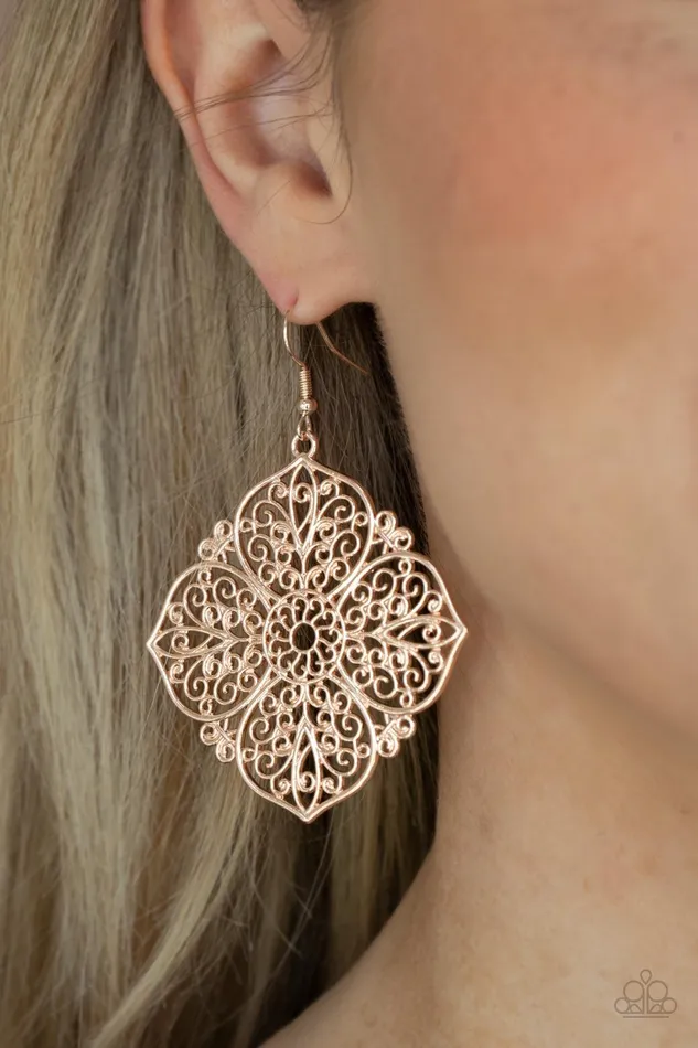 Dubai Detour Rose Gold Earrings Jewelry by Bretta Paparazzi Accessories Earrings Dubai Detour Rose Gold Earrings Jewelry by Bretta Paparazzi Accessories Earrings