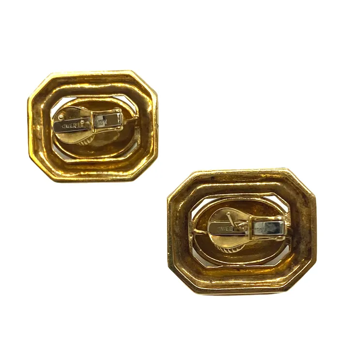 Earrings David Webb Large David Webb Hammered Gold Earrings
