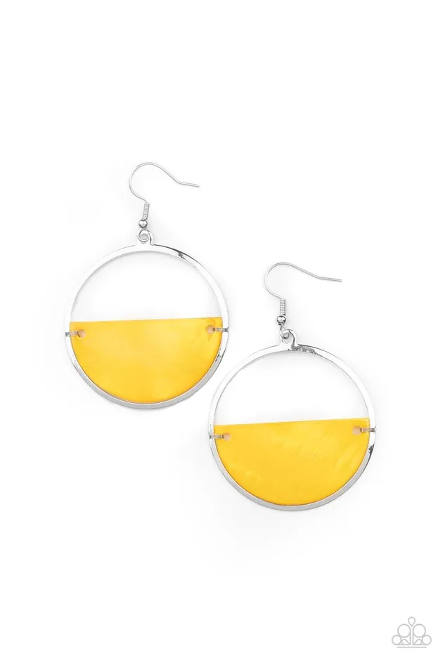Earrings Paparazzi Accessories Seashore Vibes Yellow Earrings Jewelry by Bretta