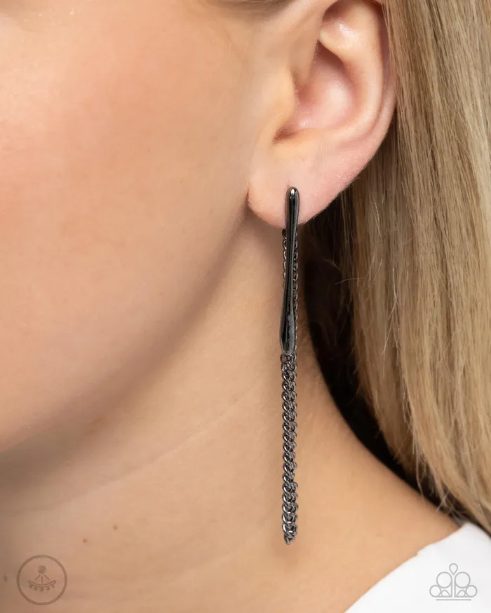 Earrings Paparazzi Accessories Trenchant Tease Black Earrings Jewelry by Bretta Earrings Paparazzi Accessories Trenchant Tease Black Earrings Jewelry by Bretta