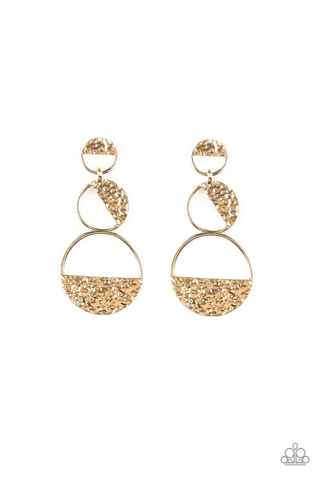 Earrings Paparazzi Accessories Triple Trifecta Gold Earrings Jewelry By Bretta
