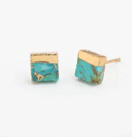 Earrings Turquoise Gold Stud Earrings Give freedom create careers for exploited girls women Starfish Project Earrings Turquoise Gold Stud Earrings Give freedom create careers for exploited girls women Starfish Project