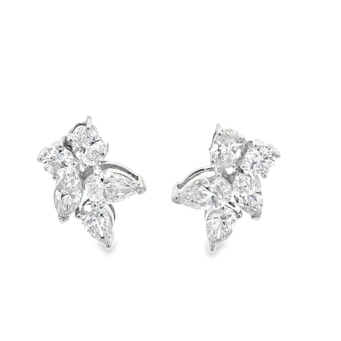 Earrings White Gold Variety Diamond Earrings YaninaCo Jewelry