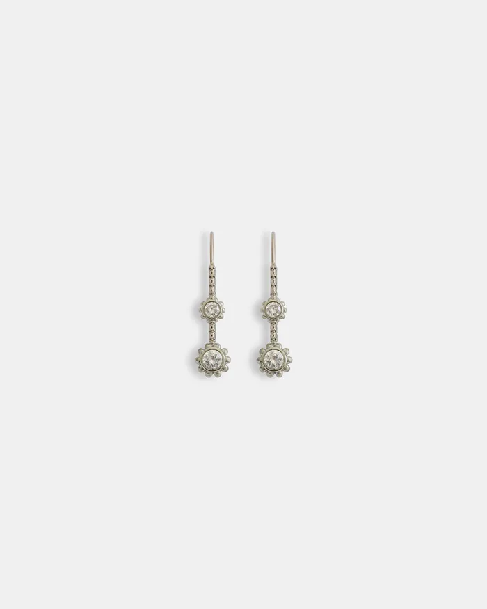 Fitzgerald Jewelry Earrings Skull Double Drop Earrings