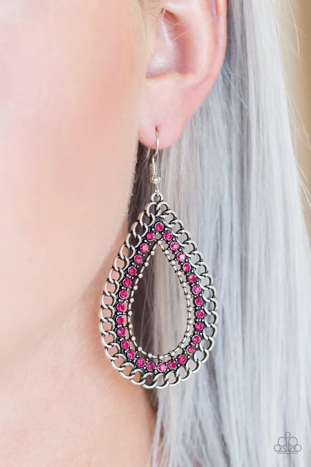 Mechanical Marvel Pink EarringsJewelry By Bretta Paparazzi Accessories Earrings