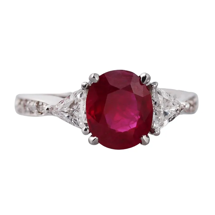 Not Signed Rings 233ct Ruby Diamond Gold Ring