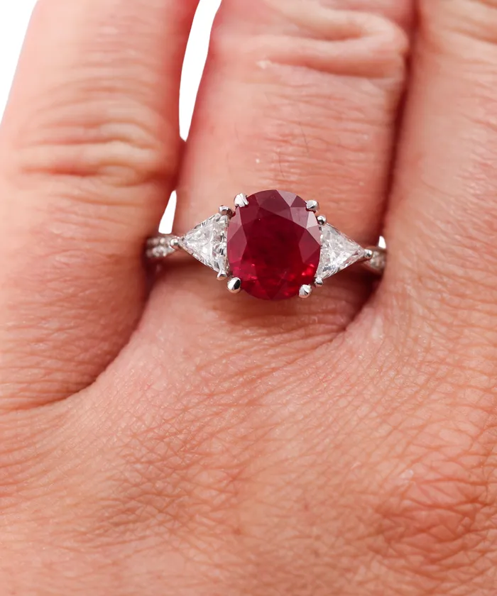 Not Signed Rings 233ct Ruby Diamond Gold Ring