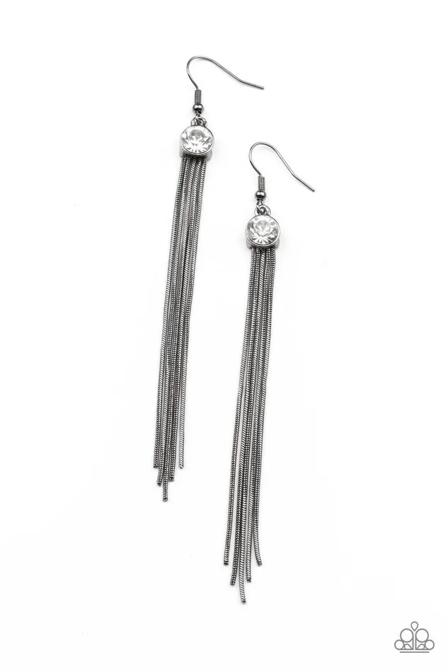 Paparazzi Accessories Earrings Always In Motion Black Earrings Jewelry by Bretta