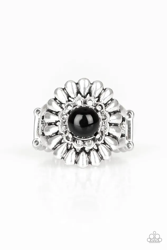 Paparazzi Accessories Poppy Pep Black Ring Jewelry by Bretta Rings